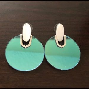 Kendra Scott Didi Earrings in Gray Dichroic Glass